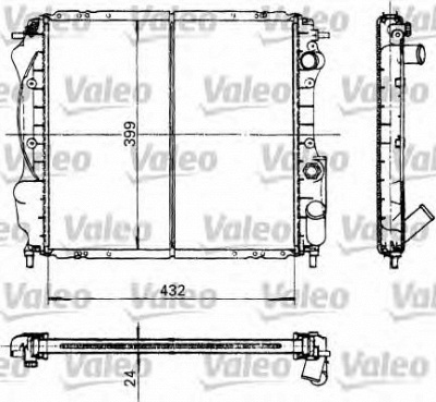 VALEO 730182 -  Радиатор, охлаждение двигателя