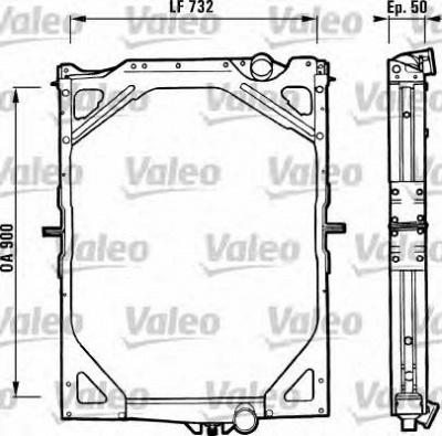 VALEO 730222 -  Радиатор, охлаждение двигателя