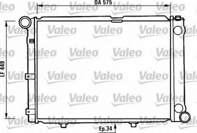 VALEO 730344 -  Радиатор, охлаждение двигателя