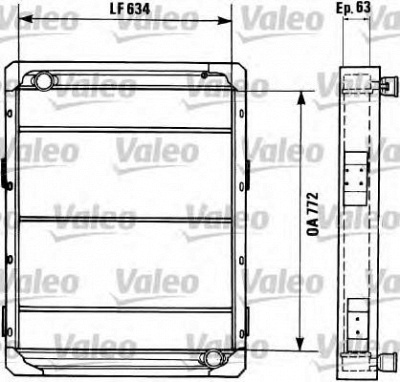 VALEO 730356 -  Радиатор, охлаждение двигателя