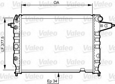 VALEO 730395 -  Радиатор, охлаждение двигателя
