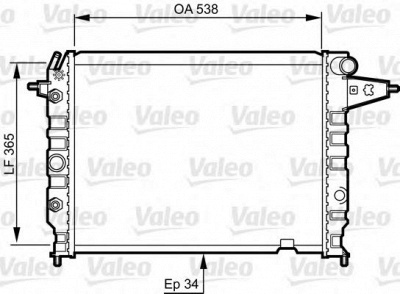 VALEO 730396 -  Радиатор, охлаждение двигателя