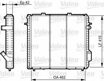 VALEO 730502 -  Радиатор, охлаждение двигателя