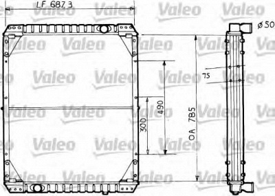 VALEO 730733 -  Радиатор, охлаждение двигателя