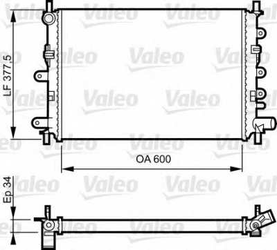 VALEO 730856 -  Радиатор, охлаждение двигателя