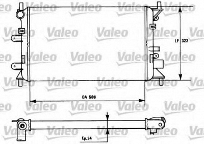 VALEO 730857 -  Радиатор, охлаждение двигателя