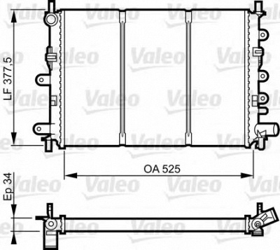 VALEO 730858 -  Радиатор, охлаждение двигателя