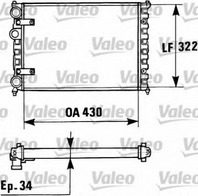 VALEO 730946 -  Радиатор, охлаждение двигателя