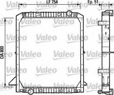 VALEO 730964 -  Радиатор, охлаждение двигателя