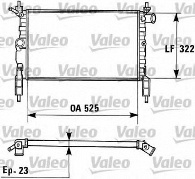 VALEO 730975 -  Радиатор, охлаждение двигателя