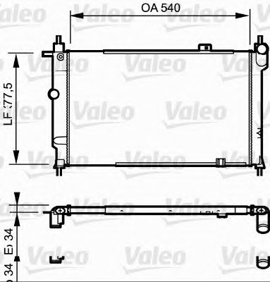 VALEO 730993 -  Радиатор, охлаждение двигателя