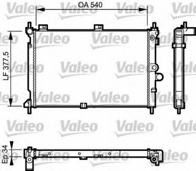 VALEO 731022 -  Радиатор, охлаждение двигателя