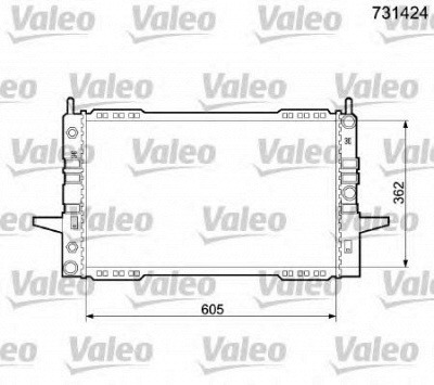 VALEO 731424 -  Радиатор, охлаждение двигателя
