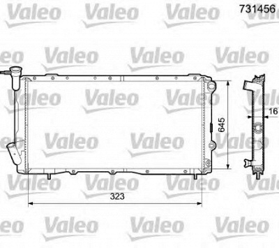 VALEO 731456 -  Радиатор, охлаждение двигателя