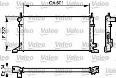 VALEO 731595 -  Радиатор, охлаждение двигателя