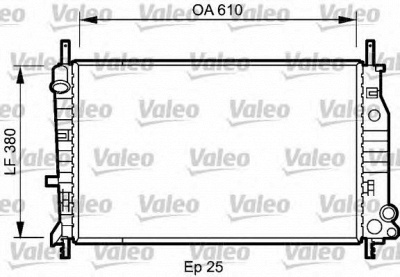 VALEO 731724 -  Радиатор, охлаждение двигателя