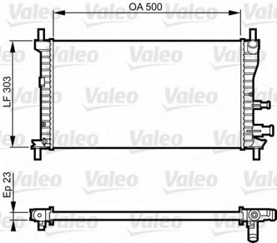 VALEO 731734 -  Радиатор, охлаждение двигателя