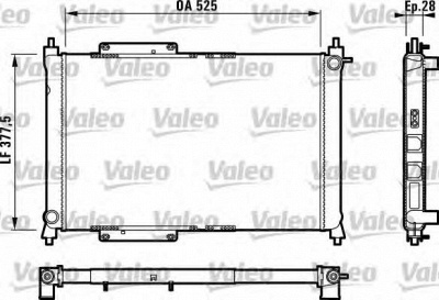 VALEO 731816 -  Радиатор, охлаждение двигателя