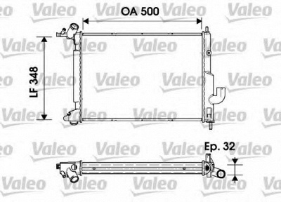 VALEO 731845 -  Радиатор, охлаждение двигателя