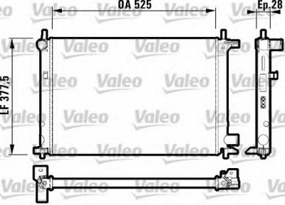 VALEO 732003 -  Радиатор, охлаждение двигателя