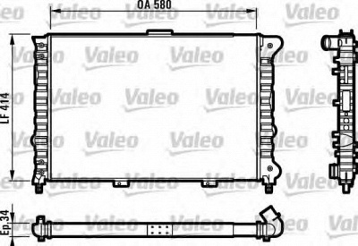 VALEO 732012 -  Радиатор, охлаждение двигателя