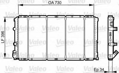VALEO 732050 -  Радиатор, охлаждение двигателя