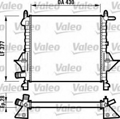 VALEO 732051 -  Радиатор, охлаждение двигателя