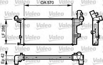 VALEO 732303 -  Радиатор, охлаждение двигателя