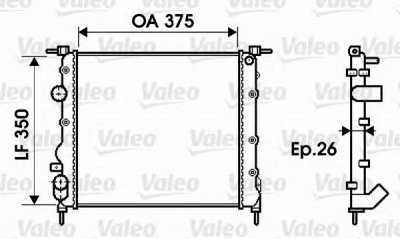 VALEO 732338 -  Радиатор, охлаждение двигателя