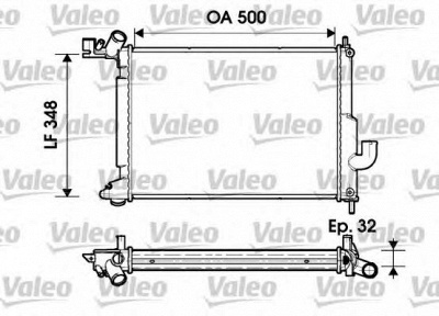 VALEO 732349 -  Радиатор, охлаждение двигателя