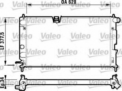 VALEO 732350 -  Радиатор, охлаждение двигателя