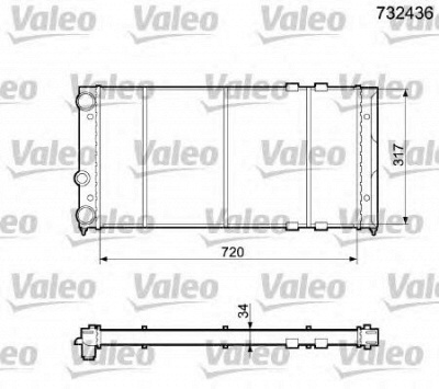 VALEO 732436 -  Радиатор, охлаждение двигателя