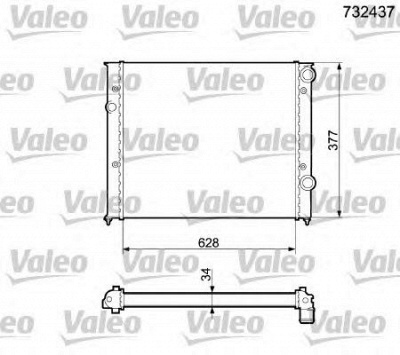 VALEO 732437 -  Радиатор, охлаждение двигателя