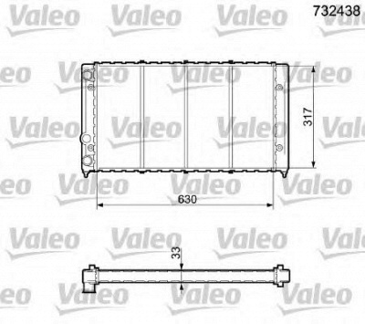 VALEO 732438 -  Радиатор, охлаждение двигателя