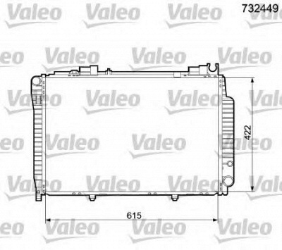 VALEO 732449 -  Радиатор, охлаждение двигателя