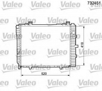 VALEO 732451 -  Радиатор, охлаждение двигателя