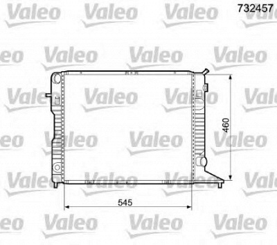 VALEO 732457 - Радиатор, охлаждение двигателя
