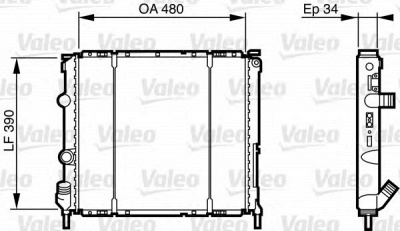 VALEO 732474 -  Радиатор, охлаждение двигателя