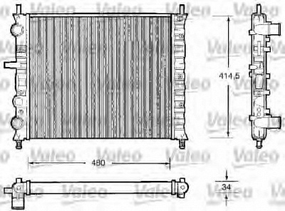 VALEO 732503 -  Радиатор, охлаждение двигателя