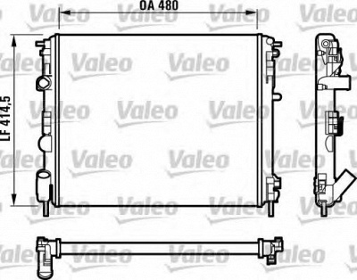 VALEO 732523 -  Радиатор, охлаждение двигателя