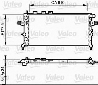 VALEO 732550 -  Радиатор, охлаждение двигателя