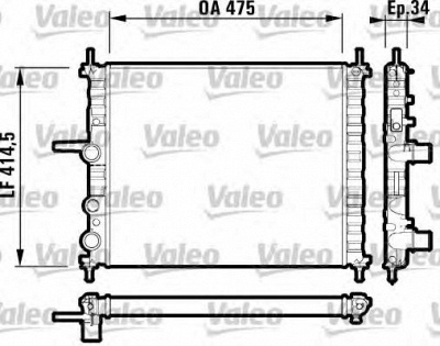 VALEO 732557 -  Радиатор, охлаждение двигателя