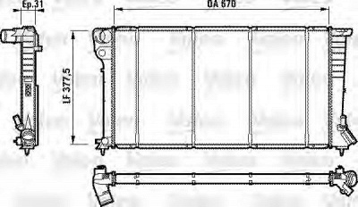 VALEO 732565 -  Радиатор, охлаждение двигателя