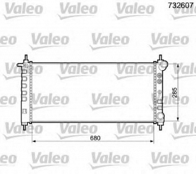 VALEO 732607 -  Радиатор, охлаждение двигателя