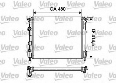 VALEO 732621 -  Радиатор, охлаждение двигателя