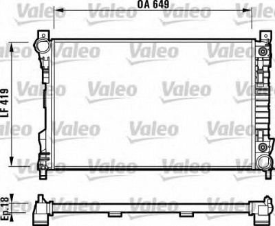 VALEO 732740 -  Радиатор, охлаждение двигателя