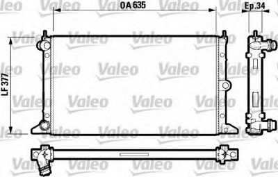 VALEO 732790 -  Радиатор, охлаждение двигателя