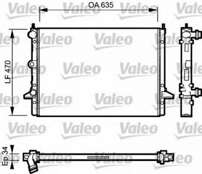VALEO 732791 -  Радиатор, охлаждение двигателя