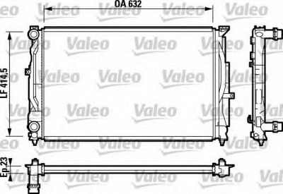 VALEO 732811 -  Радиатор, охлаждение двигателя