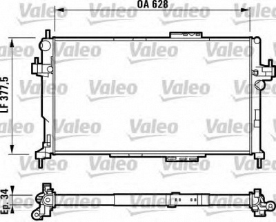VALEO 732824 -  Радиатор, охлаждение двигателя